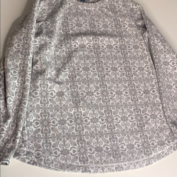 Karen Scott sport snowflake print fleece Long sleeve pullover small women’s grey - Picture 6 of 7